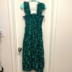 Green Smock top midi-dress